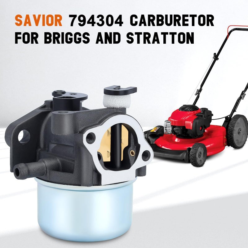 Savior كربوراتير سافيور 794304 لـ 799866 799871 790845 796707 تروي بيلت TB230 جزازة العشب 6.75 حصان كرافتسمان تروي بيلت غسالة ضغط تورو 22 ريسايكلر - Image 3